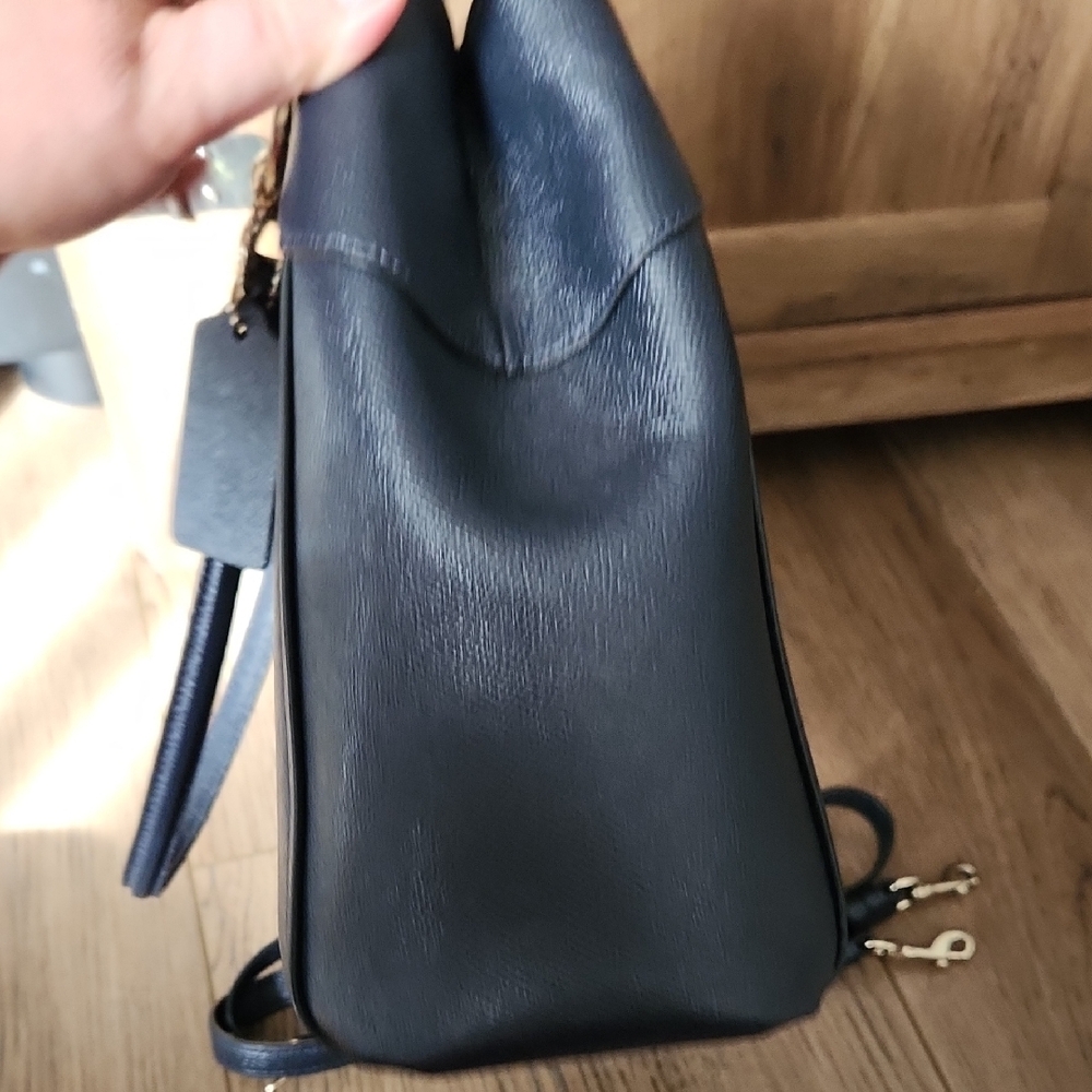 Coach Dark Blue Leather Shoulder Bag - Picture 12 of 16